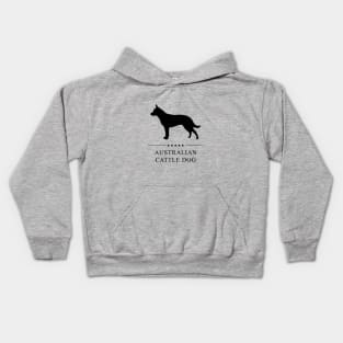 Australian Cattle Dog Black Silhouette Kids Hoodie